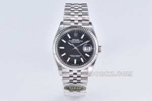 Rolex top replica watch C Factory Log type 36mm black m126234-0015