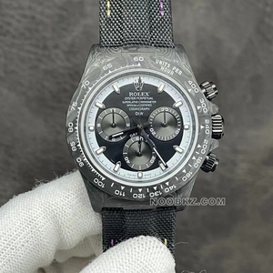 Rolex high quality watch Diw Factory Ditona white bezel black dial black strap
