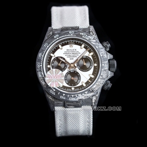 Rolex 1:1 Super Clone watch Diw factory Ditona carbon fiber black bezel white dial