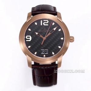 Blancpain top replica watches HG factory pioneered black plaid dial rose gold