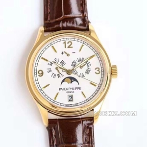 Patek Philippe 1:1 Super Clone Watch PPF factory complex function timepiece Gold opal 5146J-001