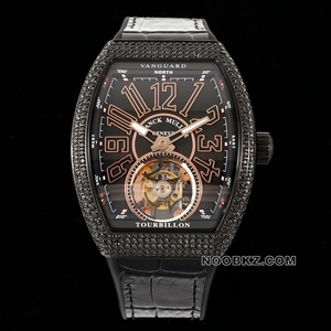 Franck Muller High Quality watch RMS factory MEN'S COLLECTION Black watch disc tourbillon black diam