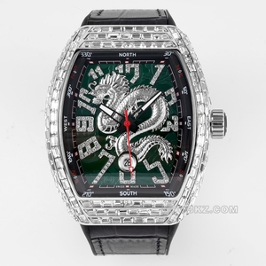 Franck Muller high quality watch ABF factory Vanguard full of stars dragon face green