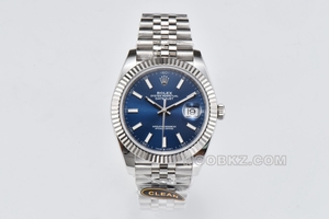 Rolex 5a watch C Factory Log type 41 mm blue five row chain M126344-0002