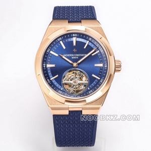Vacheron Constantin top replica watch BBR factory four seas blue disc tourbillon rose gold rubber