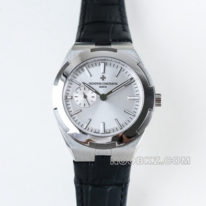 Vacheron Constantin top replica watch in four corners silver dial black leather