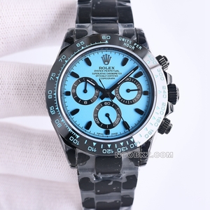 Rolex 5a watch Diw factory Ditona blue dial black strap