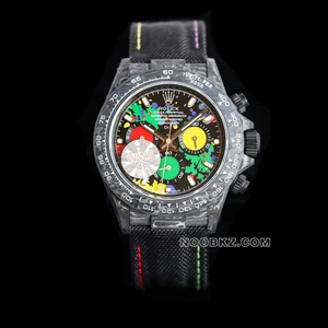 Rolex top replica watch Diw factory Ditona carbon fiber color pattern
