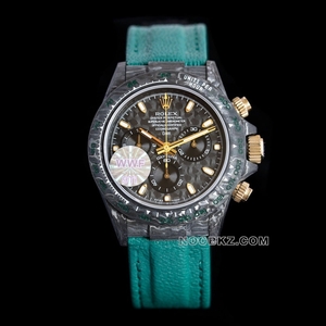 Rolex high quality watch Diw factory Ditona carbon fiber pattern cyan strap