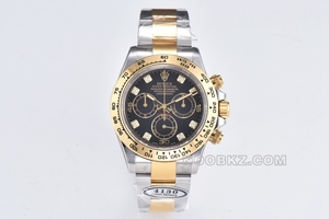 Rolex top replica watch C factory Datong take a gold black disc m116503-0008