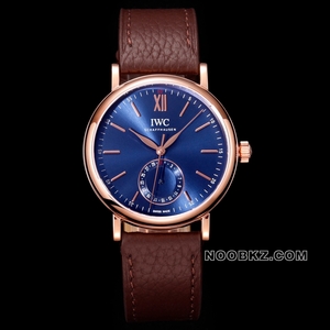 IWC 5a watch Bertolfino blue dial red gold pointer date watch series