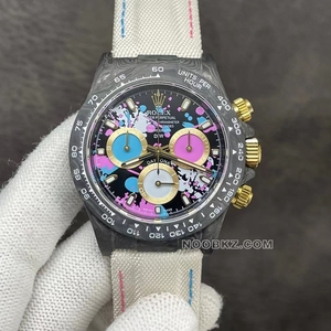 Rolex top replica watch Diw factory Ditona color pattern white strap