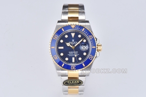 Rolex top replica watch C factory Submarine 41mm gold blue water ghost m126613lb-0002