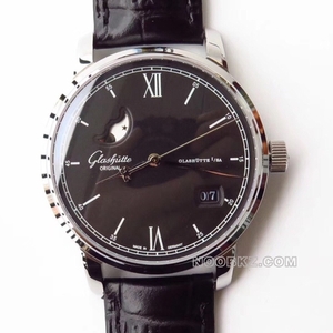 Glashutte original high quality watch GF Factory SENATOR Moon phase black