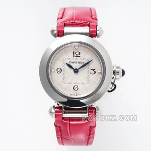 Cartier 1:1 Super clone watch AF factory Pasha purply-pink strap Pasha de Cartier