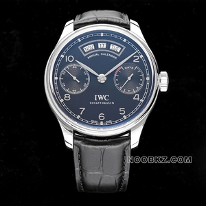 IWC top replica watch AZ factory Portuguese calendar blue IW503502
