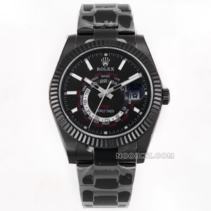 Rolex 1:1 Super Clone Watch Diw Factory Navigator black dial black steel band