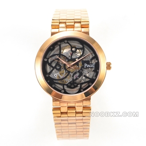 Piaget 1:1 Super Clone Watch TW Factory ALTIPLANO hollow black dial rose gold