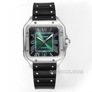Cartier top replica watch THB Factory Hill du Shi green dial black rubber