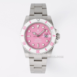 Rolex high quality watch Diw Factory Submarine type white ceramic bezel pink dial