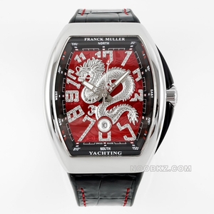Franck Muller 1:1 Super clone Watch ABF Factory YACHTING V45 Red Dragon with black strap