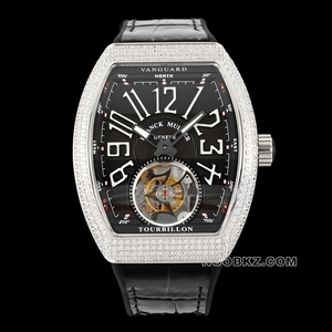 Franck Muller 1:1 Super Clone watch RMS Factory MEN'S COLLECTION black watch disc tourbillon set wit