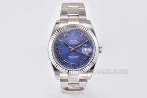 Rolex 5a watch C Factory Log type 41mm blue three-row chain m126334-0025
