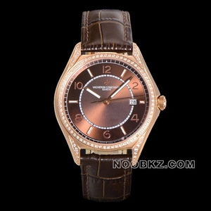 Vacheron Constantin 5a watch TW factory Wu Lu type brown dial pink gold diamond case