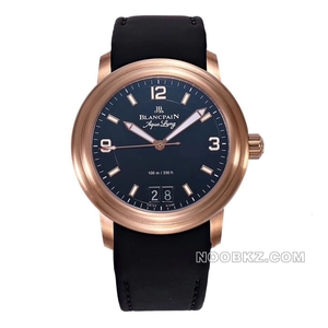 Blancpain 5a Watch HG factory pioneered black dial rose gold