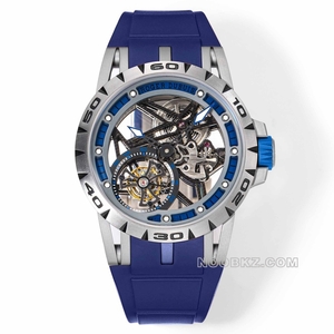 Roger Dubuis high quality watch YS Factory EXCALIBUR Blue aluminum watch ring blue strap