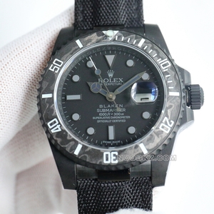 Rolex 1:1 Super Clone Watch Diw Factory Submarine type carbon fiber black dial black strap 3135 move