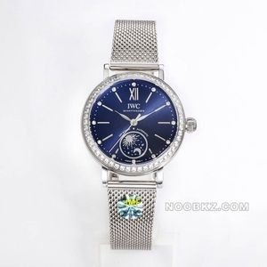 IWC 5a watch JMF BertoFino Blue diamond Day and night Display automatic watch 34mm steel belt