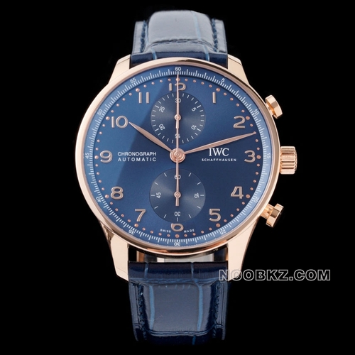 IWC top replica watch Portugal blue red gold IW371614