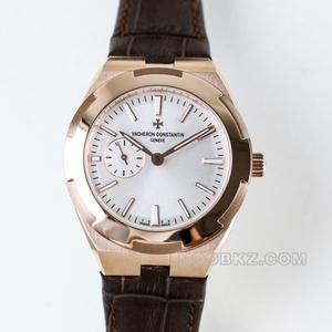 Vacheron Constantin 5a watch everywhere silver white dial rose gold leather