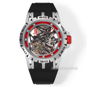 Roger Dubuis 5a Watch YS EXCALIBUR Red aluminum ring with black strap