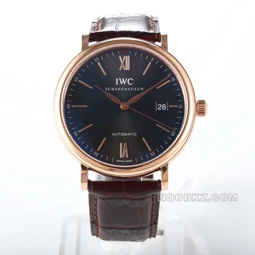 IWC high quality watch MKS Botofino black red gold belt model