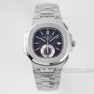 Patek Philippe high quality watch 3K Factory Nautilus dark blue stainless steel chrono 5980/1A-001