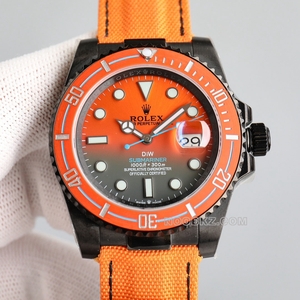 Rolex 1:1 Super Clone watch Diw Factory Submersible type carbon fiber gradient orange dial orange st