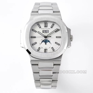Patek Philippe 1:1 Super clone watch PPF factory Nautilus silver moon phase 5726/1A-010