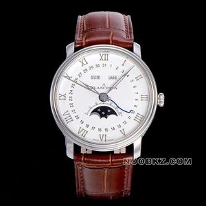Blancpain 1:1 Super Clone Watch OM Factory Classic brown strap 6654-1127-55B