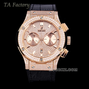 Hublot 1:1 Super clone watch TA factory classic fusion full Star rose gold with diamond timing