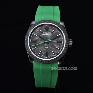 Rolex high quality watch Diw Factory Log 36 carbon fiber green rubber