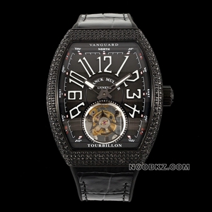 Franck Muller 5a Watch RMS Factory MEN'S COLLECTION Black watch disc tourbillon black diamond