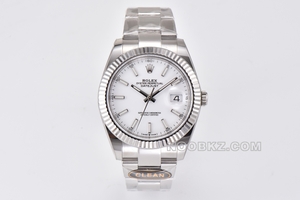 Rolex 5a watch C Factory Log type 41 mm white three row chain m126334-0009