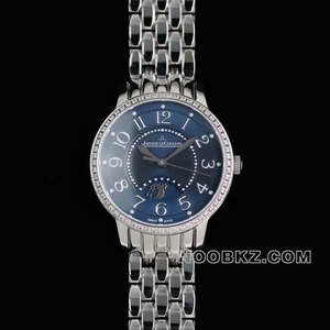 Jaeger-lecoultre top replica watch BF factory RENDEZ-VOUS blue dial diamond bezel steel band
