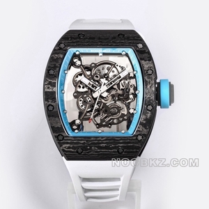 RICHARD MILLE High Quality Watch BBR Factory Men's White Black Blue RM 055 NTPT