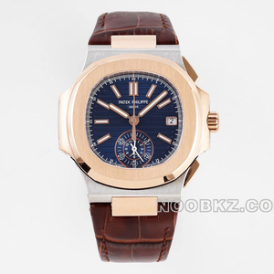 Patek Philippe high quality watch 3K factory Nautilus rose gold blue timing