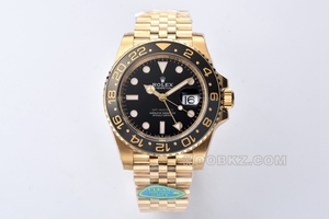 Rolex top replica watch C Factory GMT-Master II Black gold m126718grnr-0001