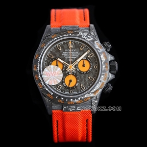 Rolex 5a watch Diw factory Ditona carbon fiber orange strap