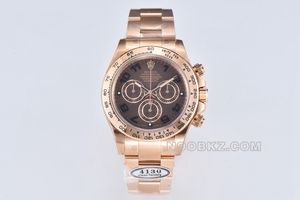 Rolex top replica watch C factory Daytona rose gold chocolate m116505-0011